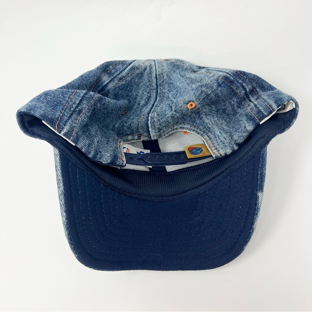 Vintage NBA Philadelphia Sixers Snapback Hat 90s Denim 76ers Basketball - Picture 6 of 11